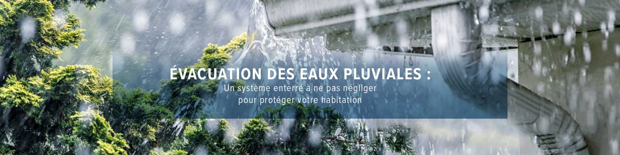 évacuation des eaux pluviales